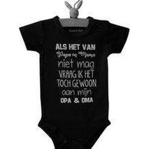 Baby Rompertje met tekst aankondiging bekendmaking zwangerschap cadeau voor de liefste aanstaande opa en oma oom tante papa mama broer zus