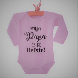 Baby rompertje met tekst eerste Vaderdag papa cadeau voor de liefste aanstaand