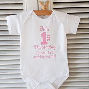 romper baby met tekst papa meisje  good looks just like my dad maat 50-56 roze lange mouw cadeau eerste vaderdag