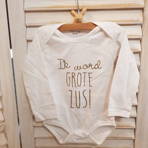 Baby rompertje met leuke tekst | Ik ben het mooiste cadeautje van het jaar 2022 |zwangerschap aankondiging | cadeau papa mama opa oma oom tante | kraamcadeau | maat 92 wit goud