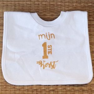 Baby slabbetje cadeau tekst goud mijn eerste kerstmis zwangerschap bekendmaking aankondiging voor de liefste aanstaande geboorte gaat worden jullie worden zwangerschapsaankondiging