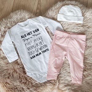 MM Baby cadeau geboorte meisje jongen set met tekst aanstaande zwanger kledingset pasgeboren unisex Bodysuit |  babykleding Huispakje | Kraamkado | Gift Set babyset kraamcadeau pakje babygeschenk kraampakket aankondiging bekendmaking zwangerschap