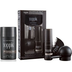 Toppik Hair Fibers Starterset Donkerbruin - Toppik Hair fibers 12 gram + Toppik Toolkit - Alles voor direct vol haar en een perfecte applicatie