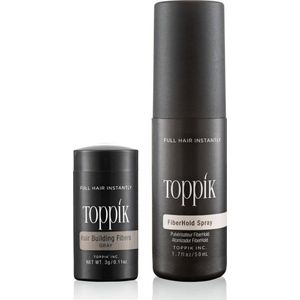 Toppik Hair Fibers Probeerset Grijs - Toppik hair fibers 3 gram + 50 ml Fiberhold Spray - Handig voor op reis