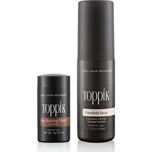Toppik Hair Fibers Probeerset Kastanjebruin - Toppik hair fibers 3 gram + 50 ml Fiberhold Spray - Handig voor op reis
