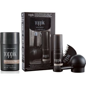 Toppik Hair Fibers Starterset Lichtbruin - Toppik Hair fibers 12 gram + Toppik Toolkit - Alles voor direct vol haar en een perfecte applicatie