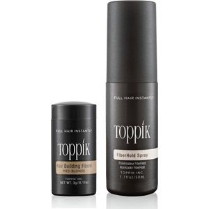 Toppik Hair Fibers Probeerset Middenblond - Toppik hair fibers 3 gram + 50 ml Fiberhold Spray - Handig voor op reis