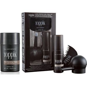 Toppik Hair Fibers Starterset Middenbruin - Toppik Hair fibers 12 gram + Toppik Toolkit - Alles voor direct vol haar en een perfecte applicatie