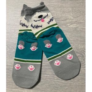 Leuke hondensokken lichtgrijs Unisex Sokken 36-41
