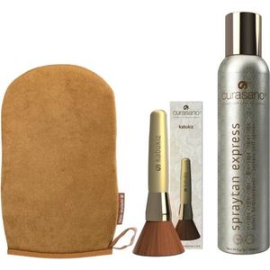 Curasano Spraytan Zelfbruiner Tanning 200 ml + Kabukiz kwast brush + Handschoen