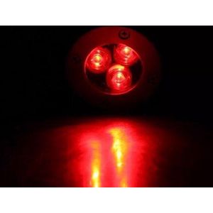 LED Grondspot  Rood - 9 Watt - Inbouw - 230 Volt