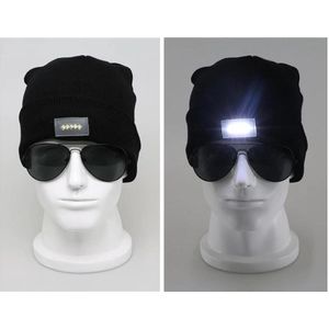 Lichtgevende Muts - LED - Zwart