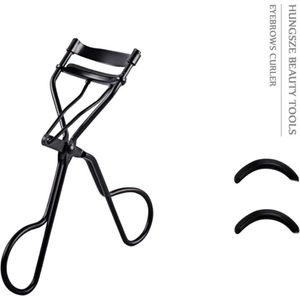 Professionele RVS Beauty Essentials Wimperkrultang Zwart | Wimper kruller | Eyelash Kruller met 2 Extra Siliconen Pads