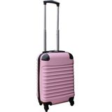 Travelerz lichtgewicht ABS reiskoffer met cijferslot licht roze 27 liter