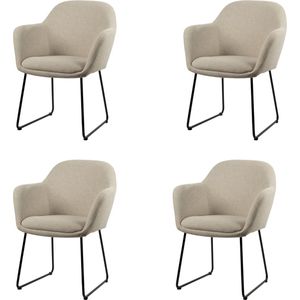 Jasmin Eetkamerstoel - Ecru Weave - Set van 4