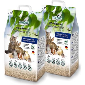 CosyPET houtkorrels kattenbakvulling 2x 20L (40l, 20kg)