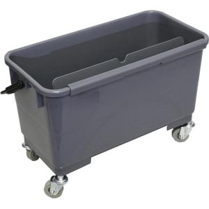 Glazenwasser emmer 20 liter / Grijs / Incl. wielen