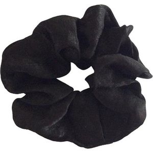 Scrunchie satijn - Zwart - Haaraccessoires - Haarwokkel - Haarelastiek