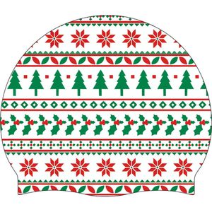 Silicone Badmuts ""Kerstdesign"" - 5-pack