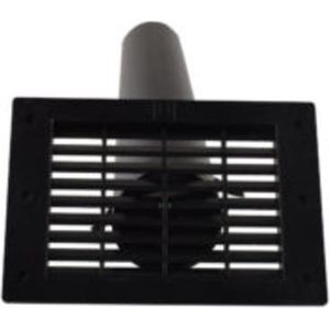 Reaxyl ventilatiekoker met rooster, zwart