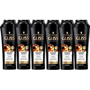 Gliss Kur Ultimate Repair Shampoo  -  Voordeelverpakking 6 x 250 ml