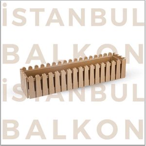 Bloembak goudkleurig Istanbul 14L vensterbank & balkon 80x20 waterdrainage