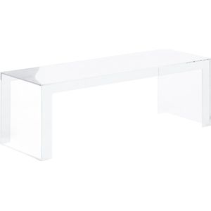 Kare Design transparante koffietafel 120x40 salontafel voor binnen & buiten