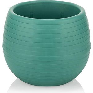 6st ronde cactus bloempotten groen 10cm met drainage UV-bestendige stekpotjes