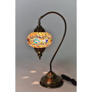 Handgemaakte Turkse Nachtlamp mozaïek glazen bol 45cm Oosterse sprookjeslamp