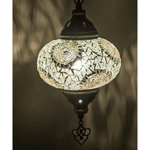 Hanglamp Mozaïek Lamp Oosterse Turkse  Marokkaanse Ø 13 cm Hoogte 53 cm Handgemaakt  Authentiek