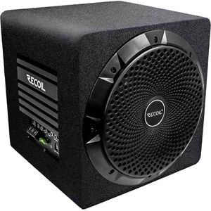 Recoil SW10P | Car Audio active Subwoofer | 10 inch | Passive Radiator | 600W Amplifier