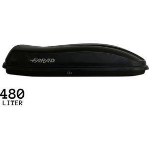 Farad Marlin N6 - Dakkoffer - 480 liter inhoud - Hoogglans Zwart
