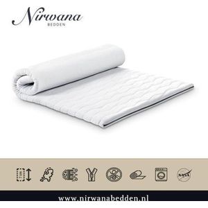 90x220 Topdekmatras - Topper NASA-VISCO - Traagschuim - 7 CM - Nirwana Bedden