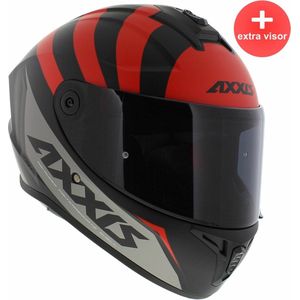 Axxis Draken S integraal helm Premier mat rood L + extra (donker) vizier in de doos!
