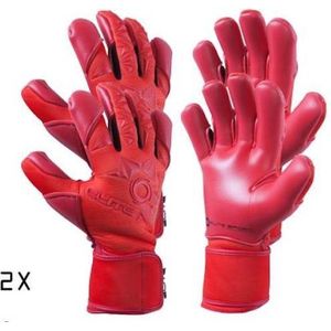2 Paar Elite Neo Red Keepershandschoenen - Maat 8 (+ gratis naambedrukking)