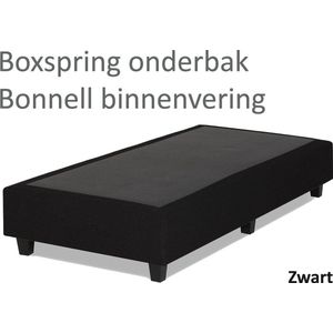 Boxspringonderbak, Bonnell binnenvering, 80 x 200 cm, Zwart | Losse boxspring | Boxspring bedbodem | Boxspring onderstel | Bonnellboxspring | Springbox | Boxspring zonder matras