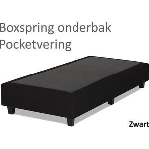 Boxspringonderbak Pocketvering, 80 x 200cm, Zwart | Losse boxspring | Boxspring bedbodem | Boxspring onderstel | Pocketboxspring | Boxspring zonder matras