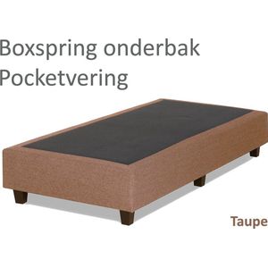 Boxspringonderbak Pocketvering, 80 x 200, Taupe | Losse boxspring | Boxspring bedbodem | Boxspring onderstel | Pocketboxspring | Boxspring zonder matras