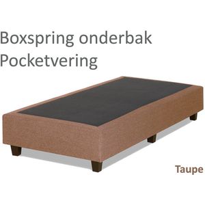 Boxspringonderbak Pocketvering, 80 x 210, Taupe | Losse boxspring | Boxspring bedbodem | Boxspring onderstel | Pocketboxspring | Boxspring zonder matras