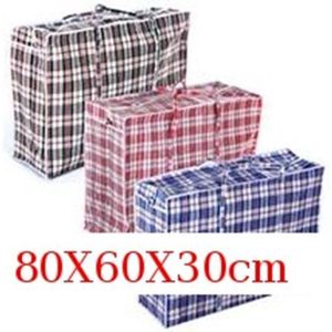 Waszak JUMBO 80x60x30cm met rits set van 2 - boodschappen tas - BIG shopper- reistas - waszak