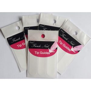 5 vellen French Manicure stickers - 255 stickers totaal