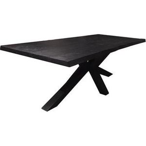 Teakea - Sovana Live-edge dining table 240x100 - top 5 - Zwart