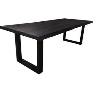 Teakea - Ultimo Live-edge dining table 200x100 - top 5 - Black