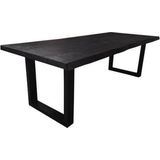 Teakea - Ultimo Live-edge dining table 240x100 - top 5 - Black