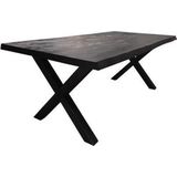 Teakea - Xara Live-edge dining table 200x100 - top 5 - Black
