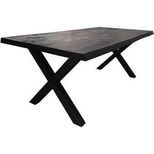 Teakea - Xara Live-edge dining table 220x100 - top 5 - Black