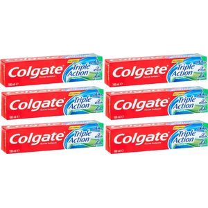 Colgate Tandpasta - Triple Action - Original Mint - 6 x 100 ml - Voordeelverpakking