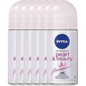 Nivea - Deoroller Pearl & Beauty - 6x50ml - Deodorant - Huidverzorging