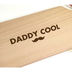 Tapasplankje hout - Serveerplankje - Vaderdagcadeau - 290 x 120 x 8 mm - Cadeau voor papa - Daddy Cool - Cadeau papa - Vaderdag - Serveerplank - Tapasplank - Cadeau vaderdag