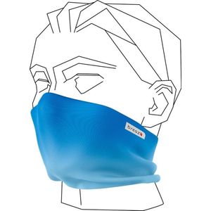 Breaze – Het revolutionaire mondmasker - Blauw degradee halsomtrek tussen 34cm en 37 cm 10 stuks voor 14.95